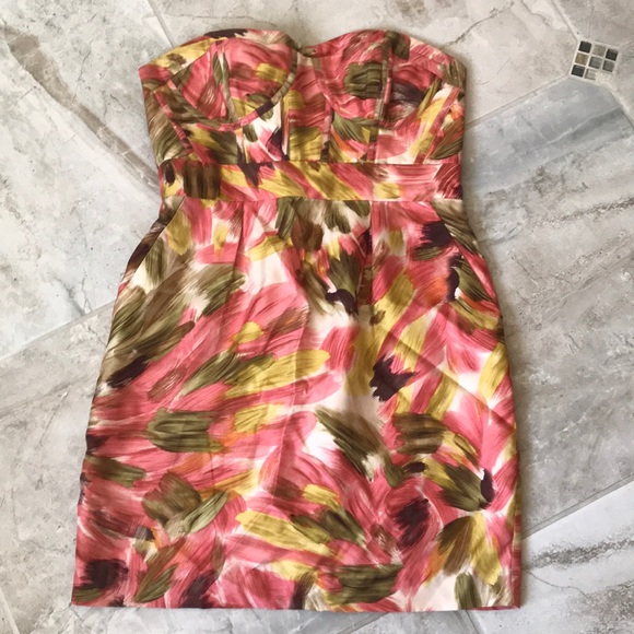 liquid Dresses & Skirts - Liquid Strapless Watercolor Silk Dress